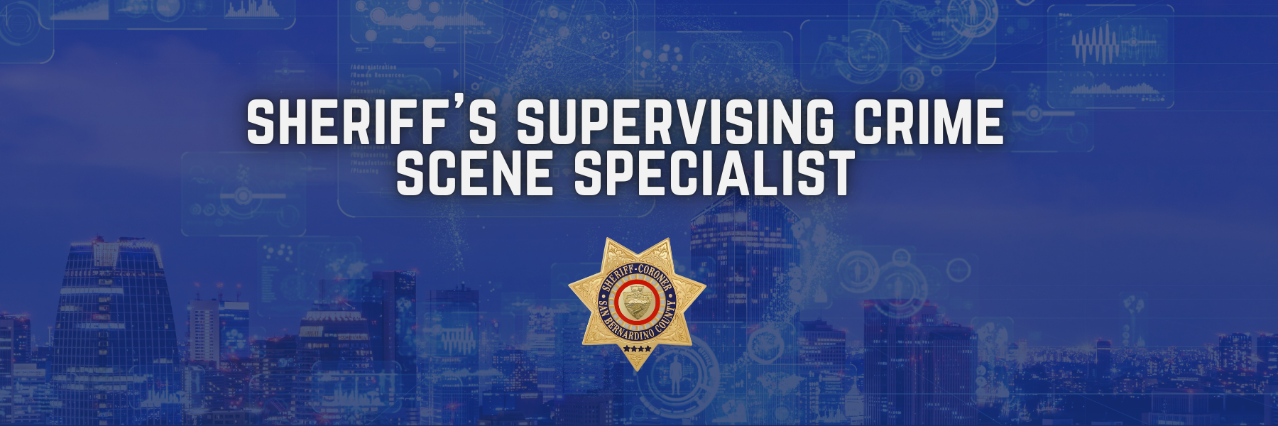 Recruitment banner for Sherrif's and Sheriff's logo.