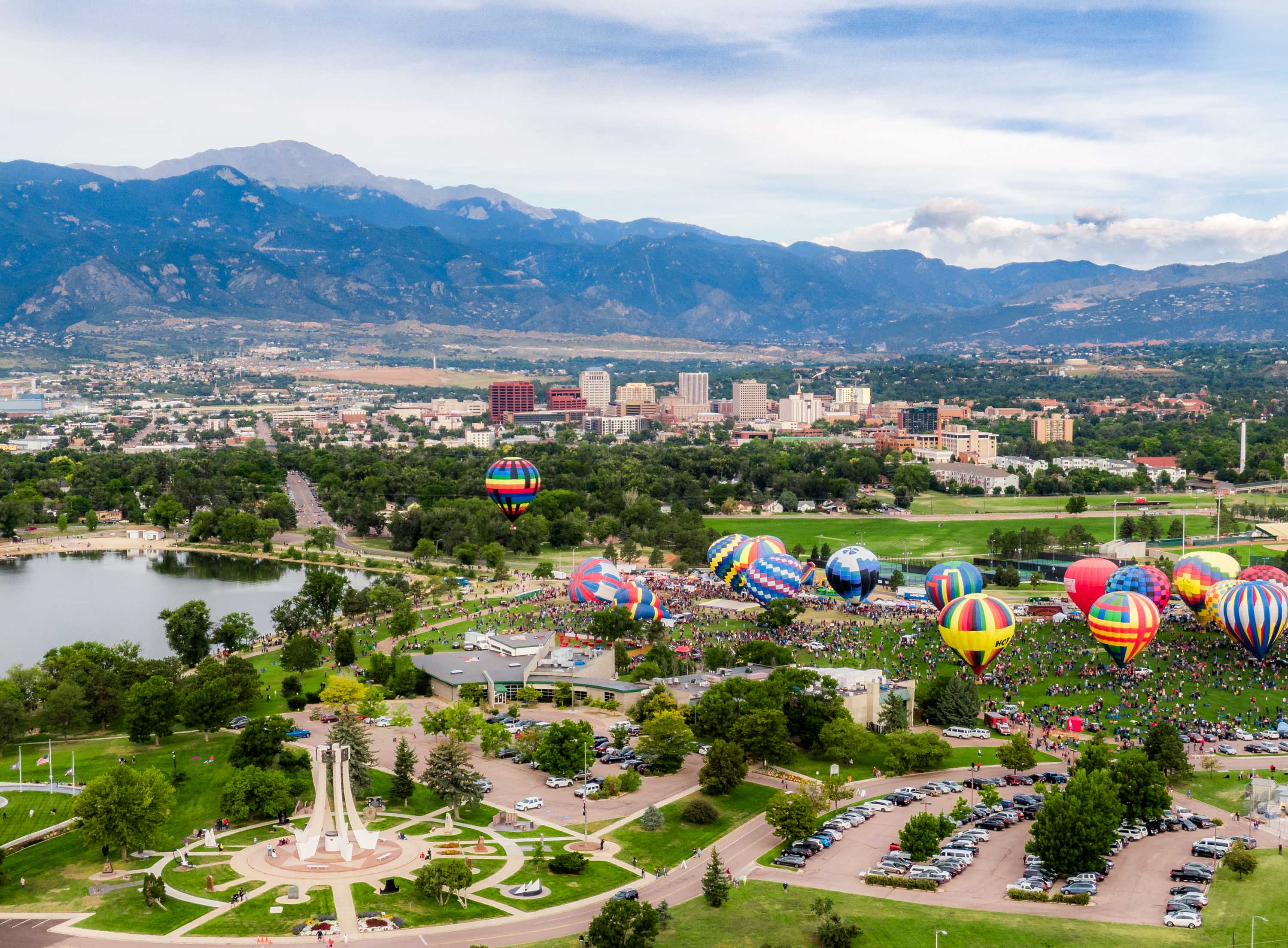 aerial view of memorial park